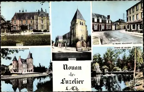 Ak Nouan le Fuzelier Loir et Cher, Chalais, Château, Eglise