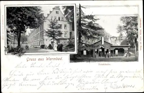 Ak Warmbad Wolkenstein in Sachsen, Trinkhalle