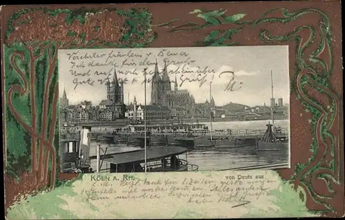 Passepartout Ak Köln am Rhein, Gesamtansicht