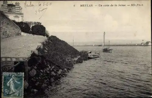 Ak Meulan Yvelines, Un coin de la Seine