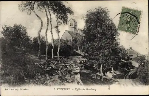 Ak Pithiviers Loiret, Église de Bondaroy