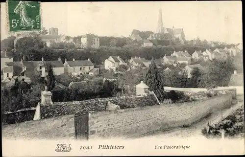 Ak Pithiviers Loiret, Vue panoramique