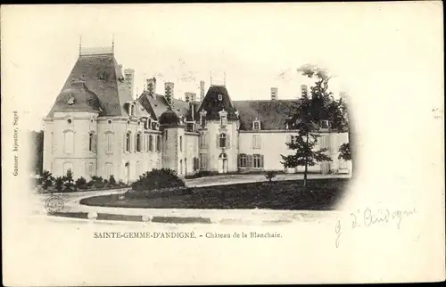 Ak St. Gemme d'Andigné Maine-et-Loire, Château de la Blanchaie