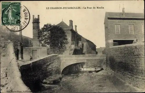Ak Le Chambon Feugerolles Loire, Le Pont du Moulin