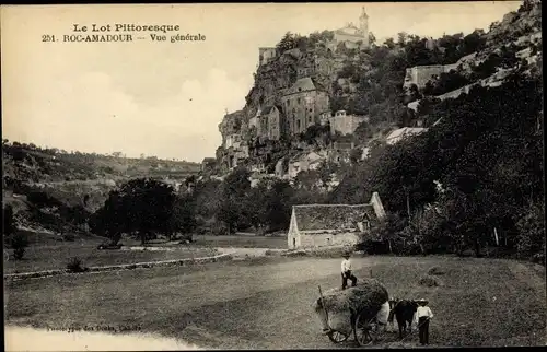 Ak Rocamadour Lot, Vue générale