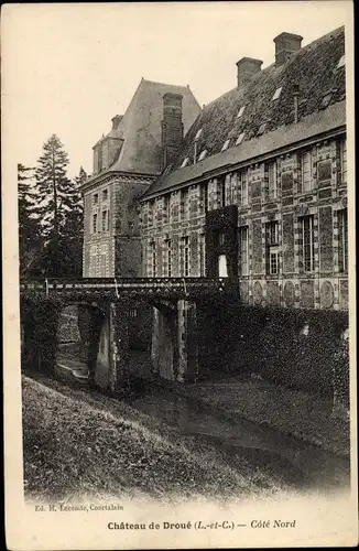 Ak Droue Loir et Cher, Vue du Château