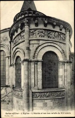 Ak Selles sur Cher Loir et Cher, L'Eglise, abside