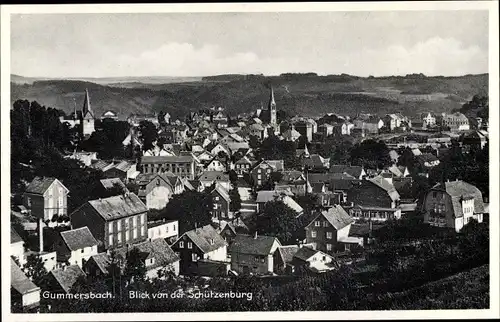 Ak Gummersbach im Oberbergischen Kreis, Ort von der Schützenburg aus gesehen