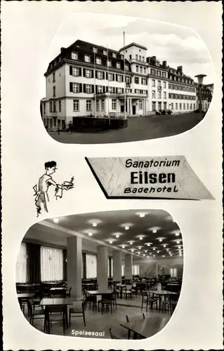 Ak Bad Eilsen in Niedersachsen, Sanatorium, Badehotel, Spesesaal