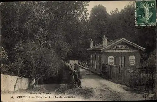 Ak Créteil Val de Marne, entrée de l'Ile Sainte Catherine