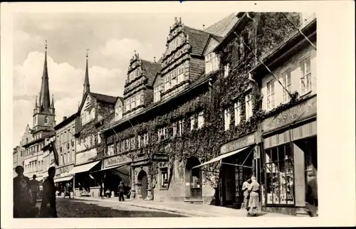 Foto Ak Saalfeld an der Saale Thüringen, Saalstraße, Geschäfte