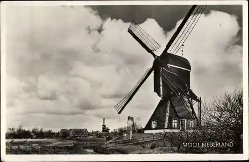 Ak Niederländische Windmühle