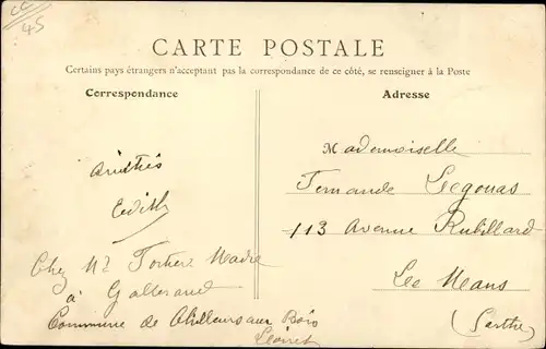 Ak Neuville aux Bois Loiret, Vue à vol d'oiseau