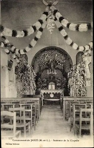 Ak Jarzé Maine-et-Loire, Communauté, Intérieur de la Chapelle