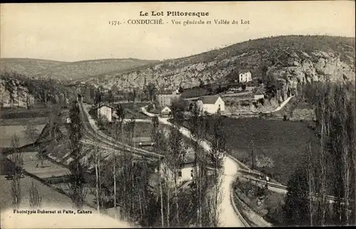 Ak Conduché Lot, Vue générale et Vallée du Lot