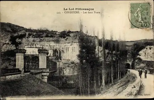 Ak Conduché Lot, Les deux Ponts