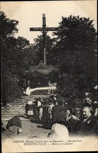 Ak Benoite Vaux Meuse, Messe au Calvaire