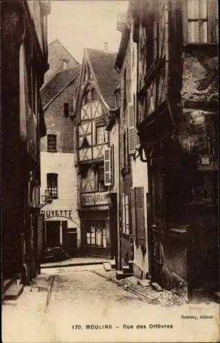 Ak Moulins Allier, Rue des Orfèvres