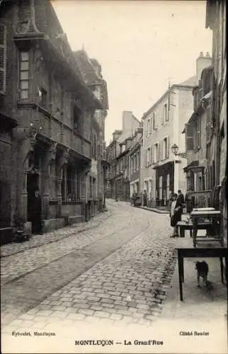 Ak Montlucon Allier, La Grand Rue