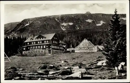 Ak Karpacz Krummhübel Riesengebirge Schlesien, Schlingelbaude, Schronisko na Starej Polanie