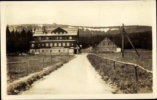 Ak Riesengebirge Schlesien, Schlingelbaude, Schronisko na Starej Polanie