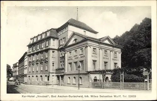 Ak Aachen Burtscheid in Nordrhein Westfalen, Kurhotel Neubad