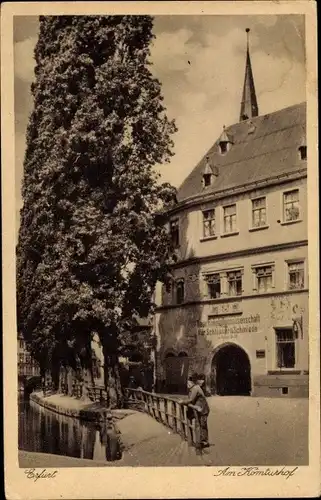 Ak Erfurt in Thüringen, Am Komturhof, Neue Rohstoffgenossenschaft für Schlösser und Schmiede