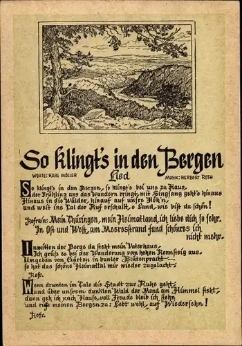 Lied Ak So klingt's in den Bergen, Karl Möller, Herbert Roth