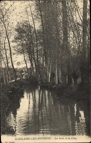 Ak St. Hilaire les Andrésis Loiret, Les bords de la Cléry