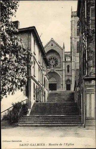 Ak Saint Galmier Loire, Montée de l'Église