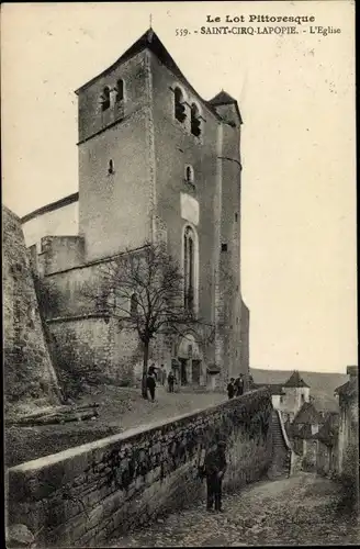 Ak Saint Cirq Lapopie Lot, L'Église