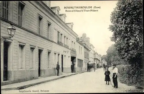 Ak Bourgtheroulde Eure, Route d'Elbeuf à Thuit Hébert