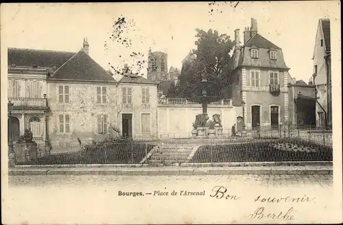 Ak Bourges Cher, Place de l'Arsenal