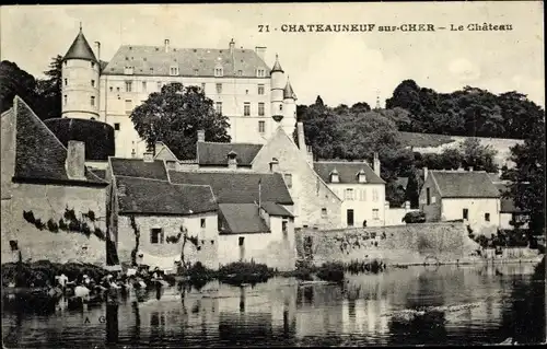 Ak Chateauneuf sur Cher en Cher, Le Château