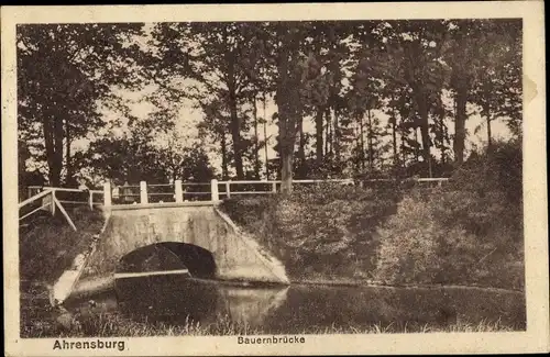 Ak Ahrensburg in Schleswig Holstein, Bauernbrücke