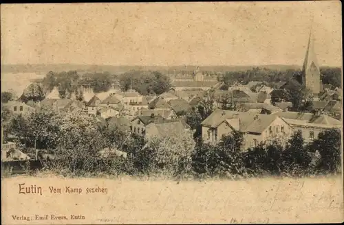 Ak Eutin in Ostholstein, Blick über die Dächer der Stadt vom Kamp