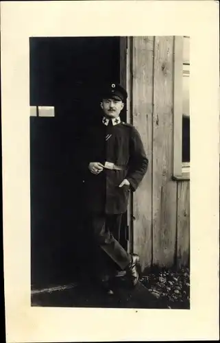 Foto Ak Deutscher Sanitäter L. Miedzinski im I. WK, Lörrach 1917