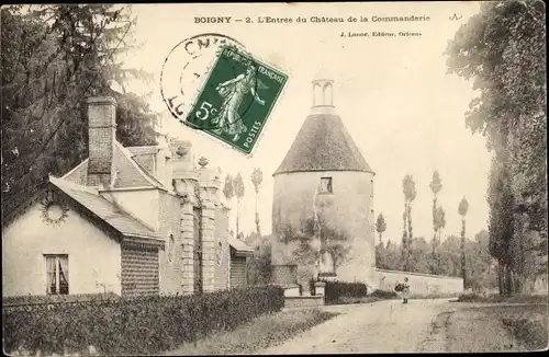 Ak Boigny Loiret, L'Entrée du Château de la Commanderie