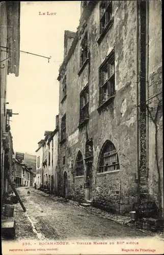 Ak Rocamadour Lot, Vieille Maison du XIIe siècle