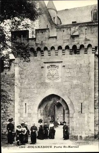 Ak Rocamadour Lot, Porte St. Martial