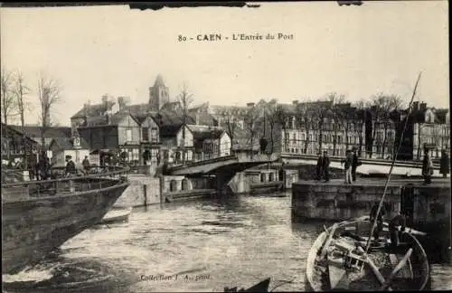 Ak Caen Calvados, L'Entrée du Port