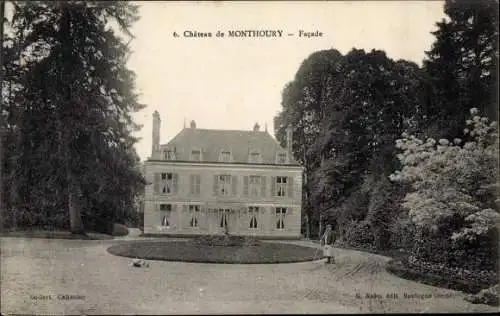 Ak Monthoury Aisne, Vue du Château