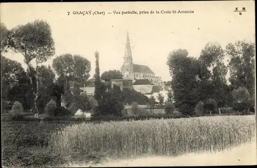 Ak Gracay Cher, Vue partielle prise de la Croix Saint Antoinin