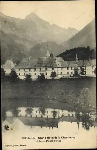 Ak Reposoir Haute Savoie, Grand Hôtel de la Chartreuse, Le Lac et Pointe Percée