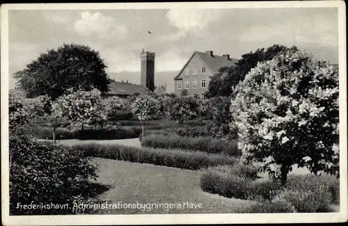 Ak Frederikshavn Dänemark, Administrationsbygningens Have