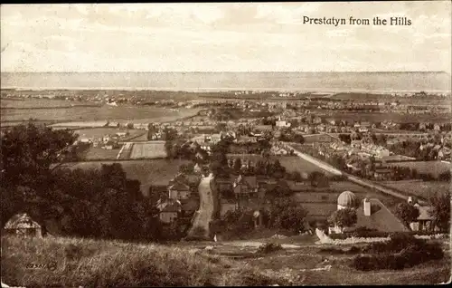 Ak Prestatyn Wales, view from the hilles