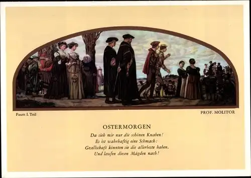 Künstler Ak Molitor, Faust 1. Teil, Ostermorgen