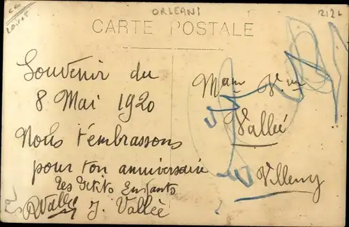 Foto Ak Orléans Loiret, Anniversaire des Petits Enfants, 08. Mai 1920