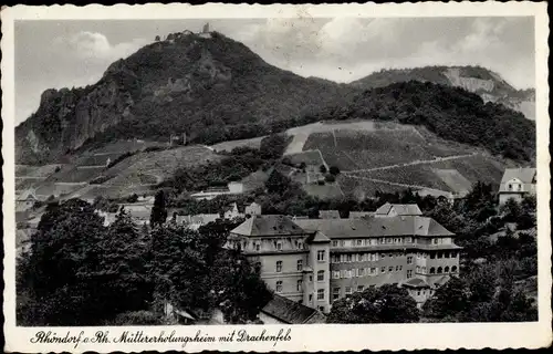 Ak Rhöndorf Bad Honnef Rhein Sieg Kreis, Müttererholungsheim mit Drachenfels