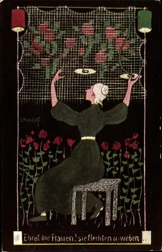 Künstler Ak Kreidolf, Ernst, Ehret die Frauen, Nr. 211